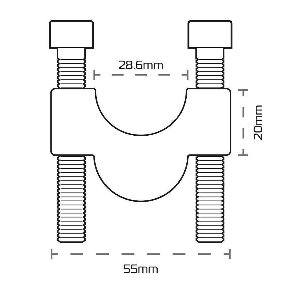 Oxford Motorcycle Motorbike CNC 20mm Handlebar Risers - OX614