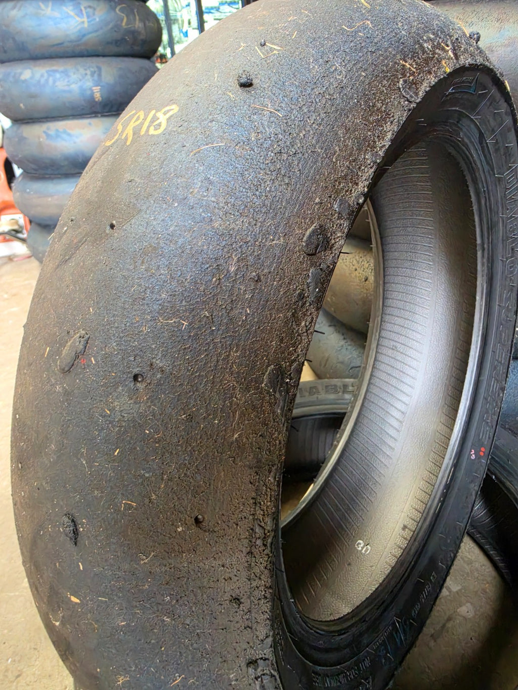 Pirelli Diablo Superbike SC0 190/60-17 Used BSB Scrub Motorcycle Tyre - SR18