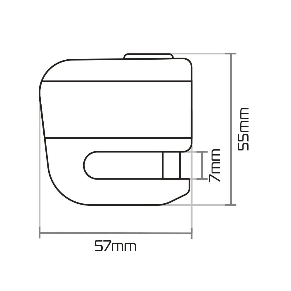 Oxford Scoot XA5 Compact Rechargeable Alarmed Scooter Disc Lock (5.5mm pin)