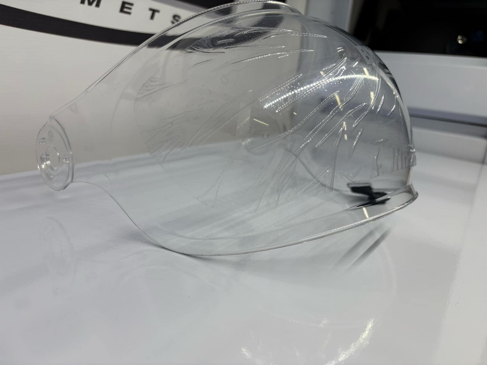 Ex-Display Bell Bullitt Bubble Clear Visor, Black Tab - P401-FS-JH Helmet Visor