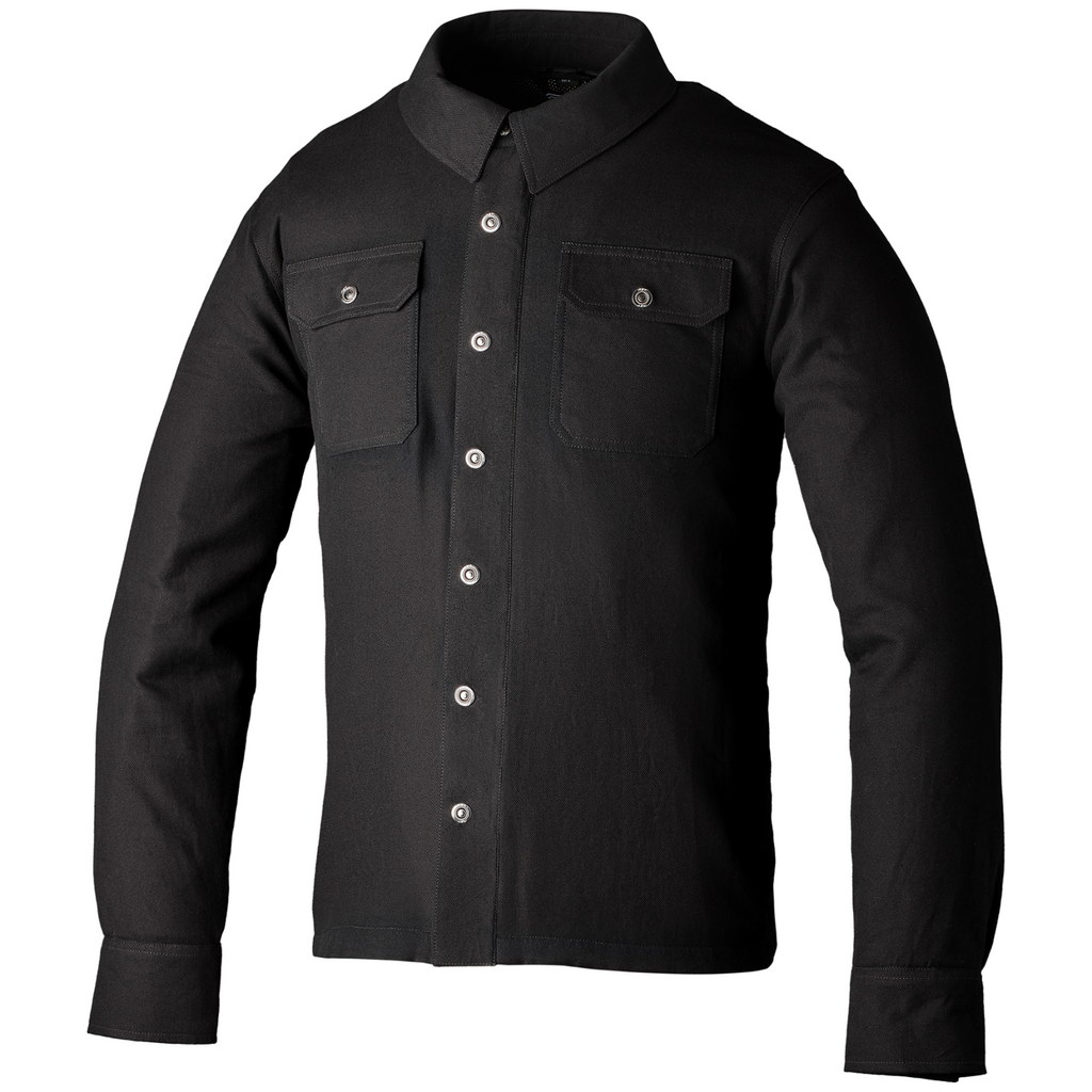 RST Lumberjack CE Aramid Armoured Motorcycle Motorbike Textile Shirt Plain Black