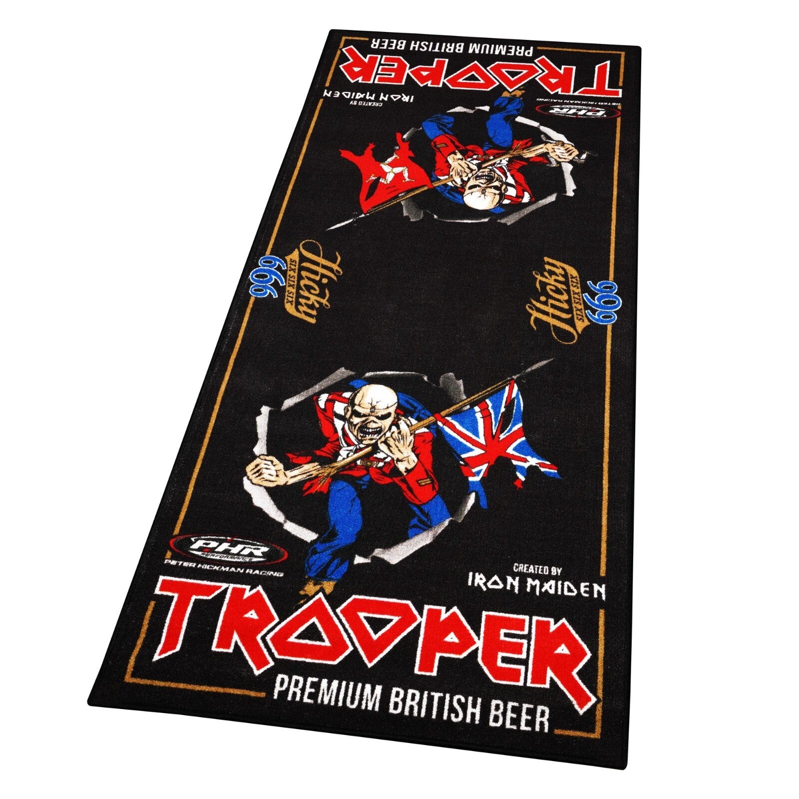 Bike Tek Iron Maiden Hicky Trooper Motorcycle Motorbike Workshop Garage Mat