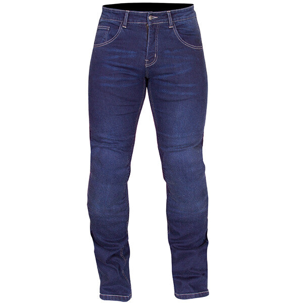 Route One Tyler Multi Layer Armoured Aramid Motorcycle Motorbike Jeans Dark Blue