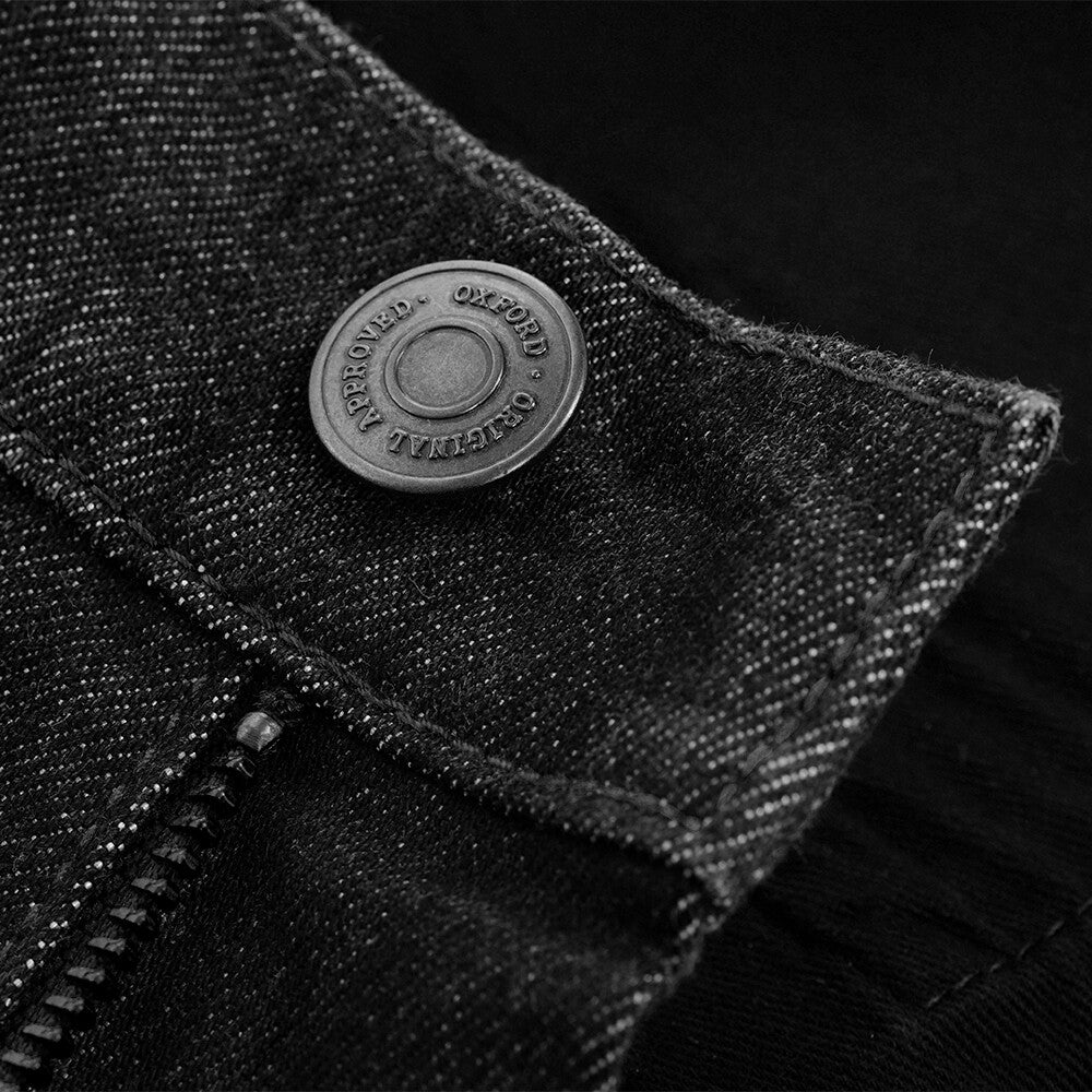 Oxford Original Approved AA Motorcycle Motorbike Jeans Black Straight Leg