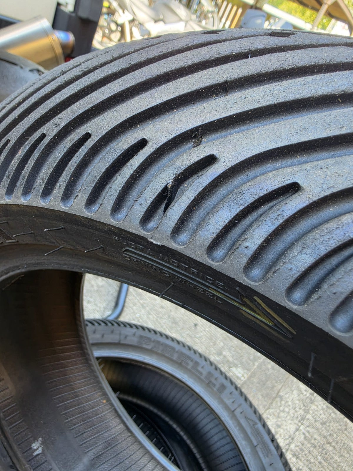 Pirelli Diablo Rain Rear SCR1 Part worn scub motorcycle tyre