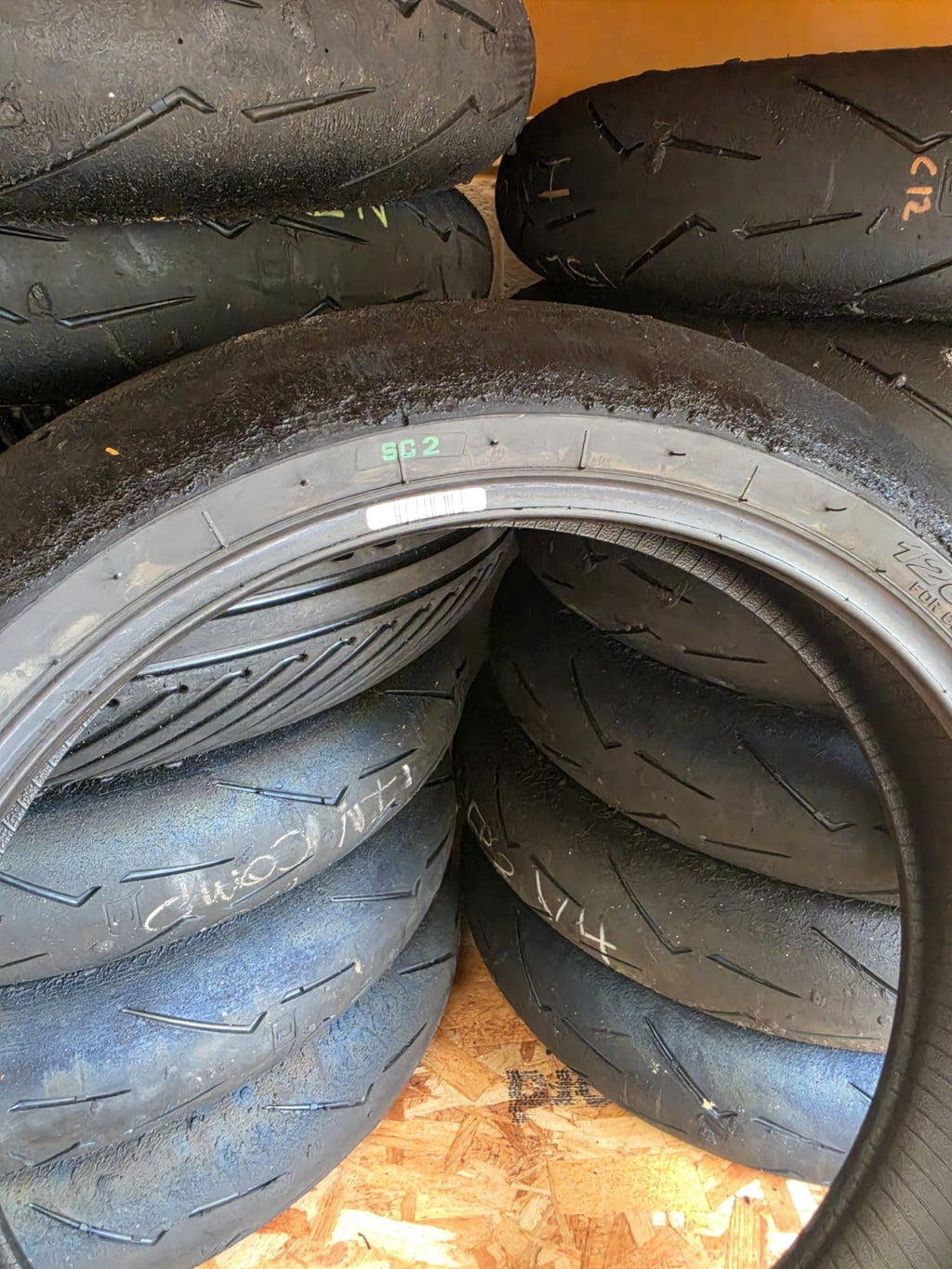 Pirelli Diablo Superbike SC1 120/70-17 Used BSB Scrub Motorcycle Tyre - SF35
