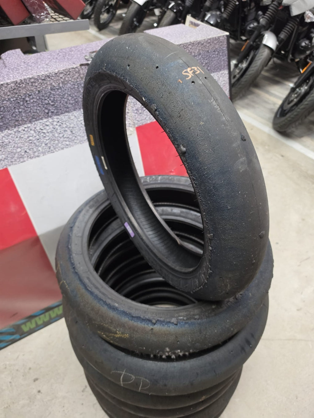 Pirelli Diablo Superbike SC1 125/70-17 Used BSB Scrub Motorcycle Tyre - SF31