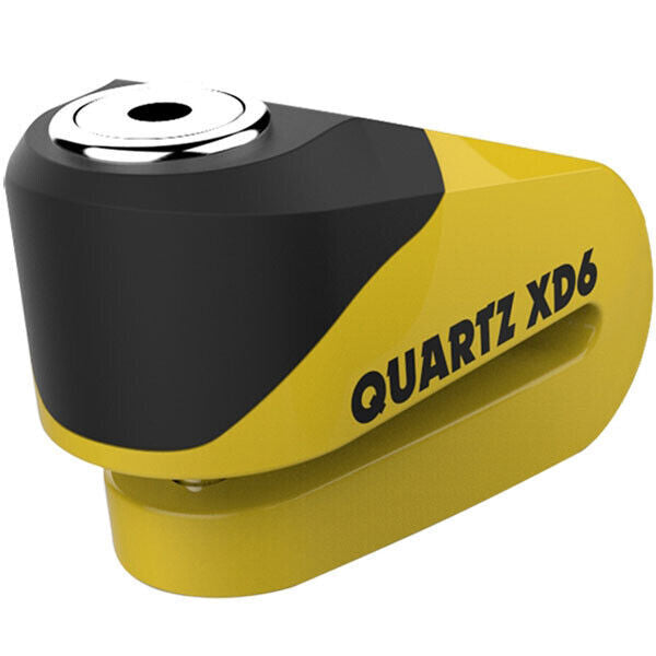 Oxford Quartz XD6 Motorcycle disc lock 6mm Pin Yellow LK265 Free Minder Cable