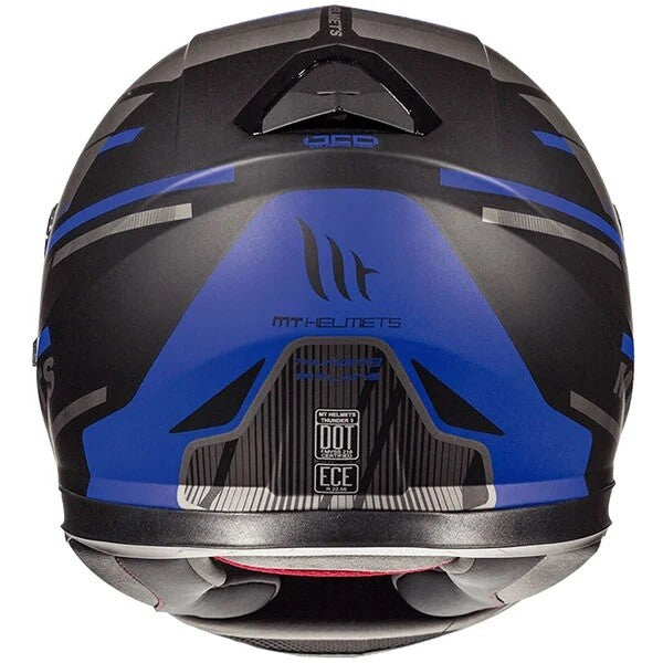 MT Thunder 3 SV Pitlane Motorcycle Motorbike Full Face Helmet Matt Blue / Black