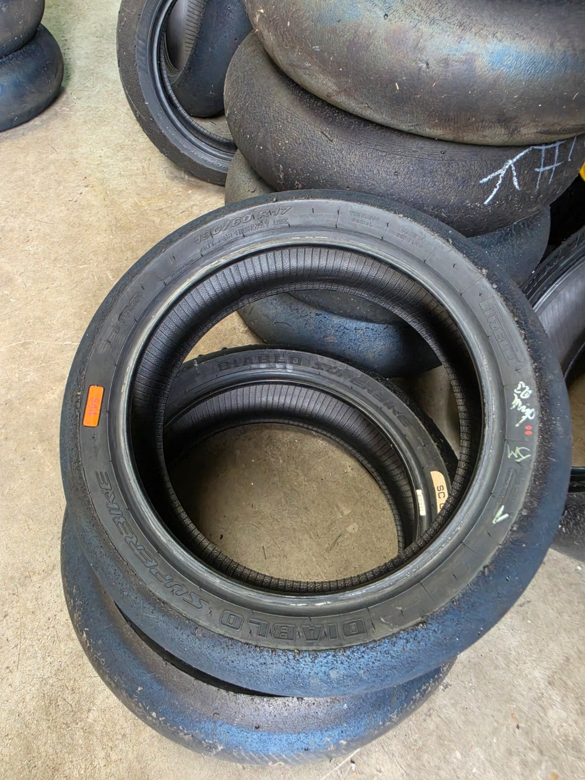 Pirelli Diablo Superbike SC0 190/60-17 Used BSB Scrub Motorcycle Tyre - SR20