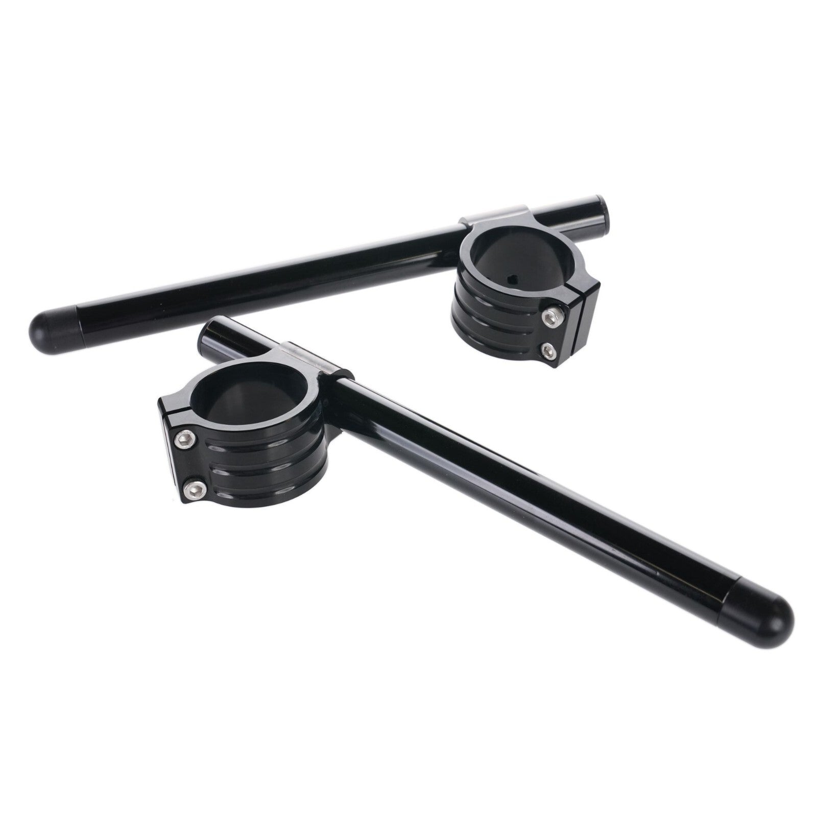 Bike It Clip-On Motorcycle Motorbike Handle Bar Kit Black - 50 MM