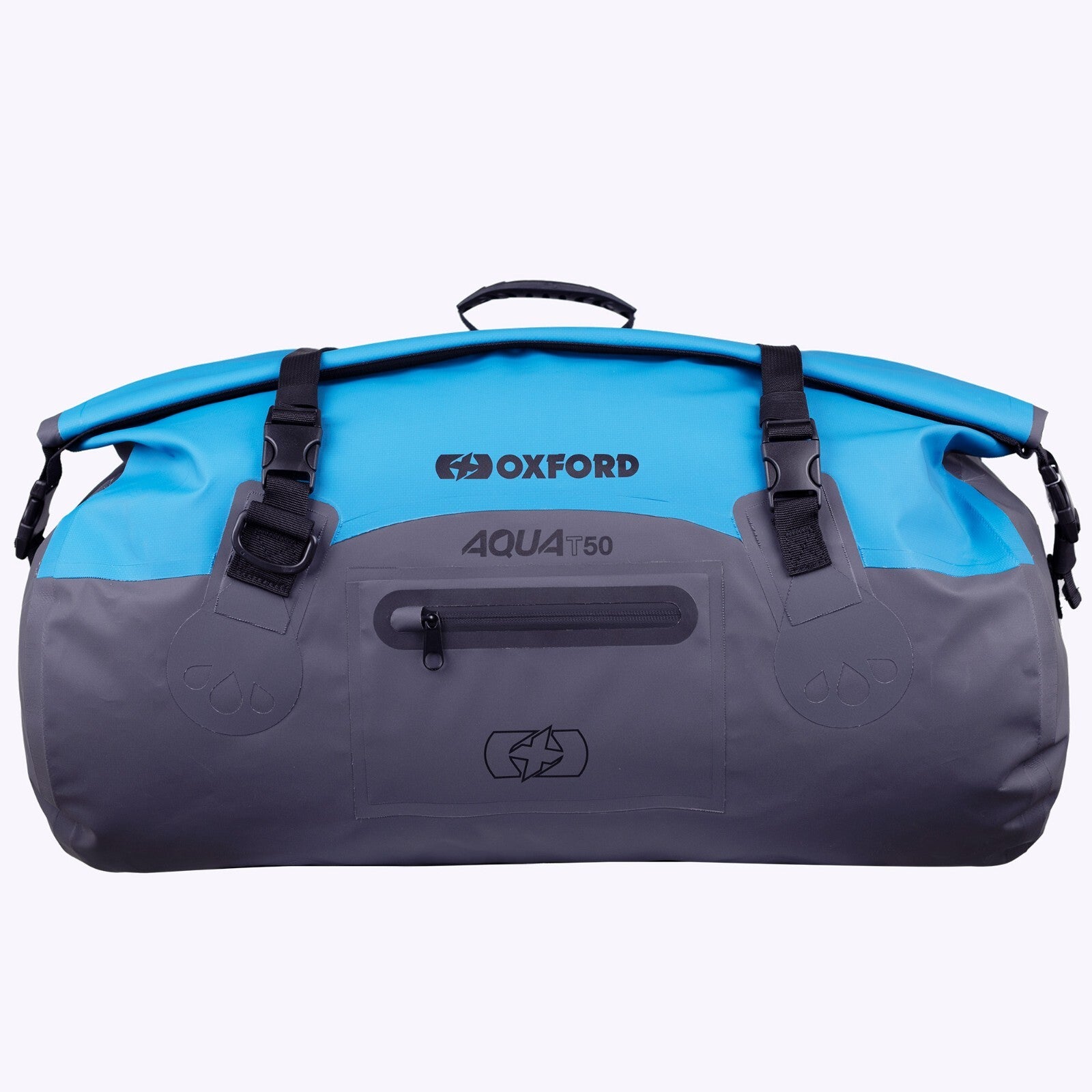 Oxford AQUA T-50 Waterproof Motorcycle Motorbike 50 Litre Roll Bag - Blue
