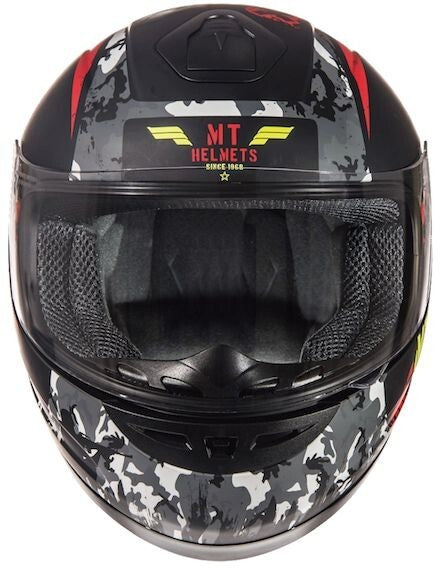 MT Thunder Kids Sniper Matt Black / Fluo Yellow Motorcycle Motorbike Helmet - S