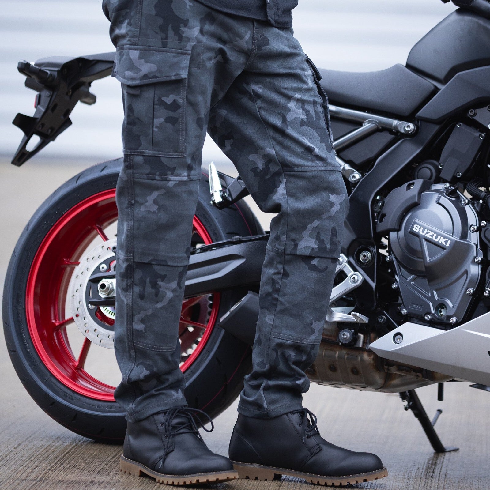 Oxford CE AA Armoured Mens Motorcycle Motorbike Cargo Pants Jeans Camo Print