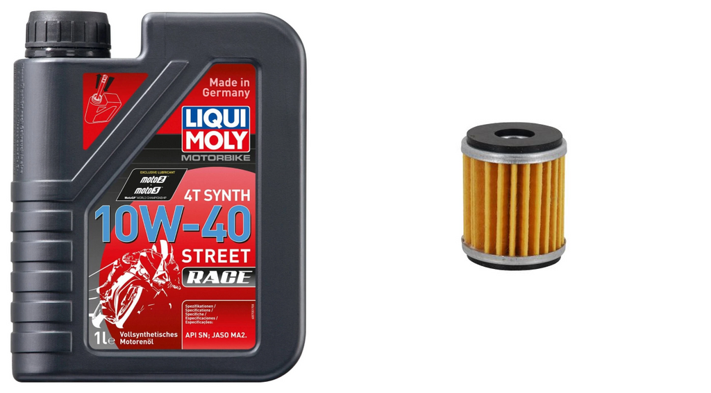 Yamaha YZF R125 2008 to 2014 Fully Synthetic Service Kit Liqui Moly Oil & Filter