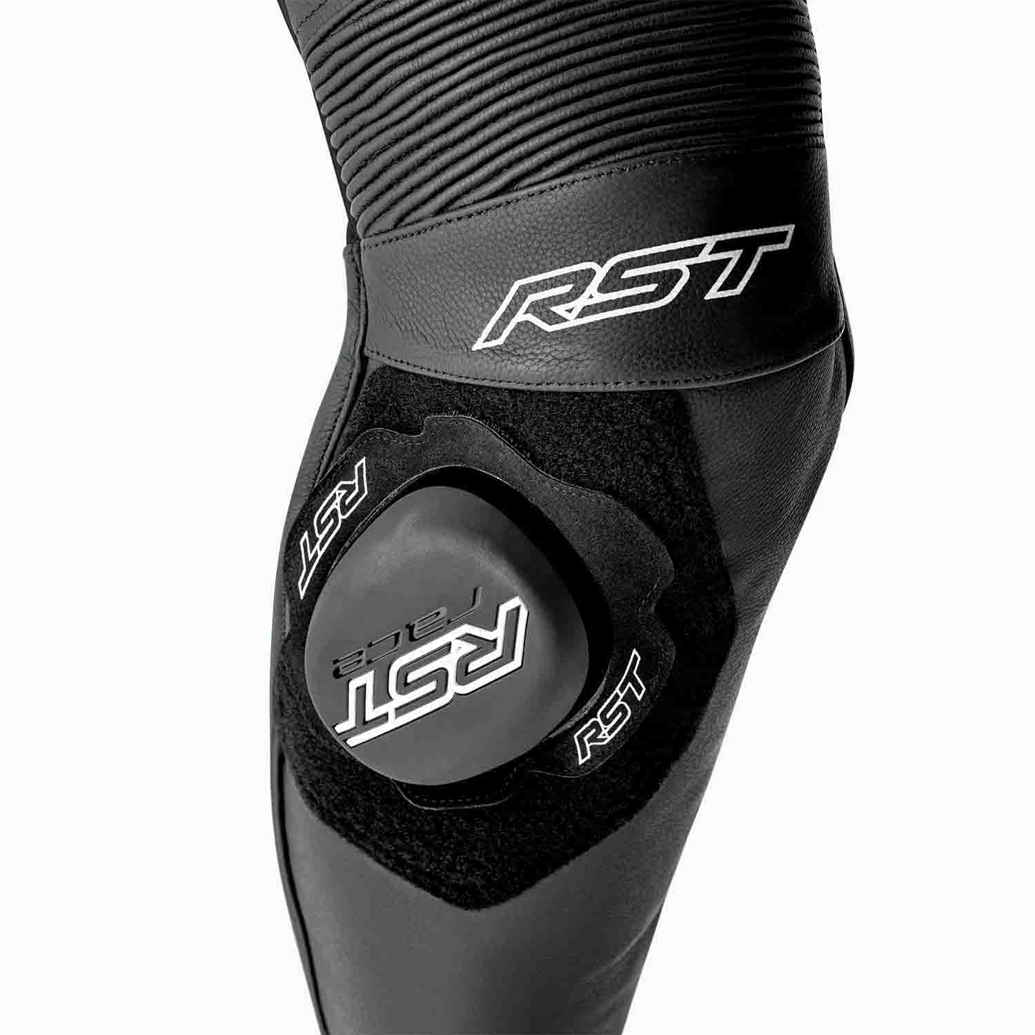 RST S1 D3O CE AAA Rated Leather Motorcycle Motorbike Race 1 Pc Suit Black White