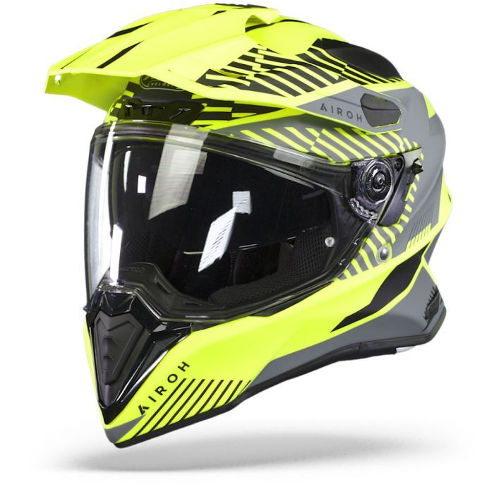 Airoh Commander Adventure ACU Gold Motorcycle Motorbike Helmet Matt Yellow