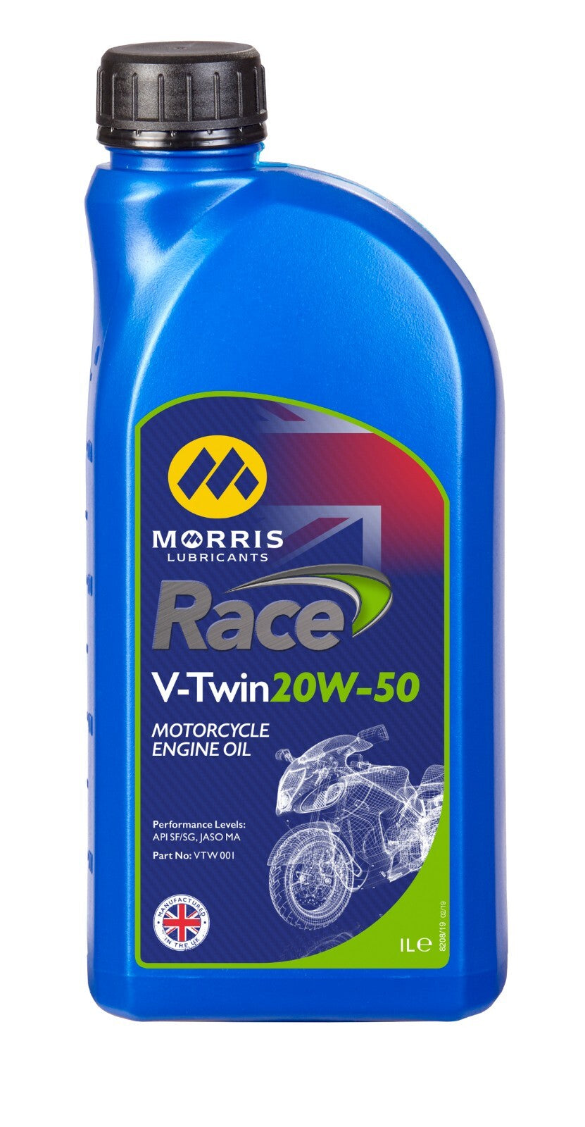 Morris Race V-Twin 20W-50 High Performance Mineral Motorcycle Engine Oil 1L