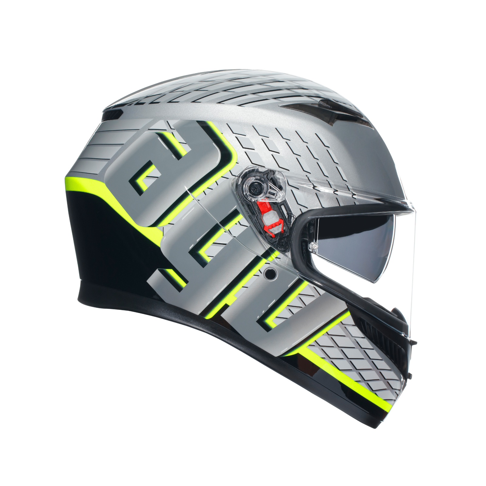 AGV K3 Fortify Grey Black Flo ECE2206 Full Face ACU Motorcycle Motorbike Helmet