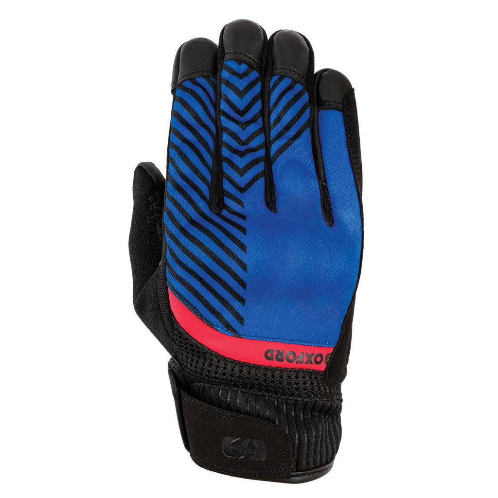 Oxford Motorcycle Motorbike Byron Mixed Summer Gloves Blue / Red