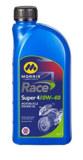 Morris Race Super 4 10W-40 High Performance Synthetic Motorcycle Engine Oil 1L