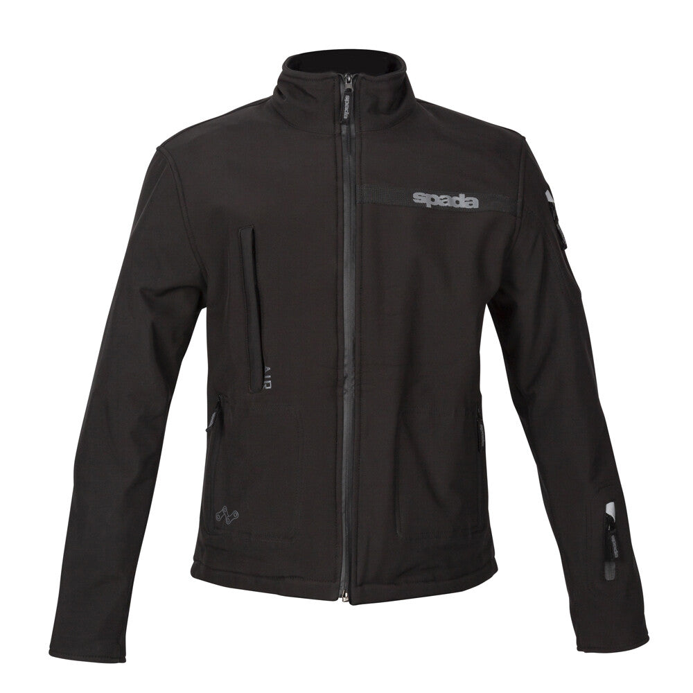 Spada Commute Light Soft Shell CE Armoured Motorcycle Motorbike Jacket - Black