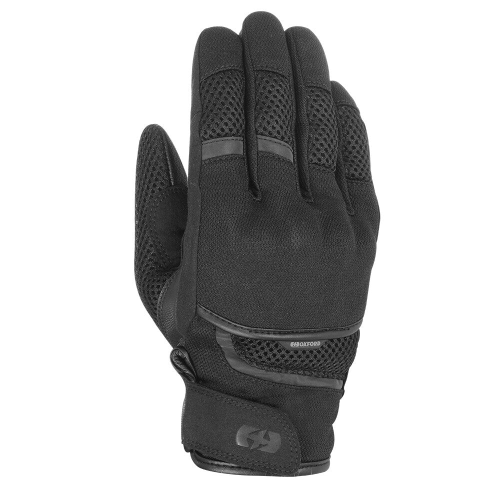 Oxford Brisbane Air Short Vented Motorcycle Motorbike Gloves Stealth Black