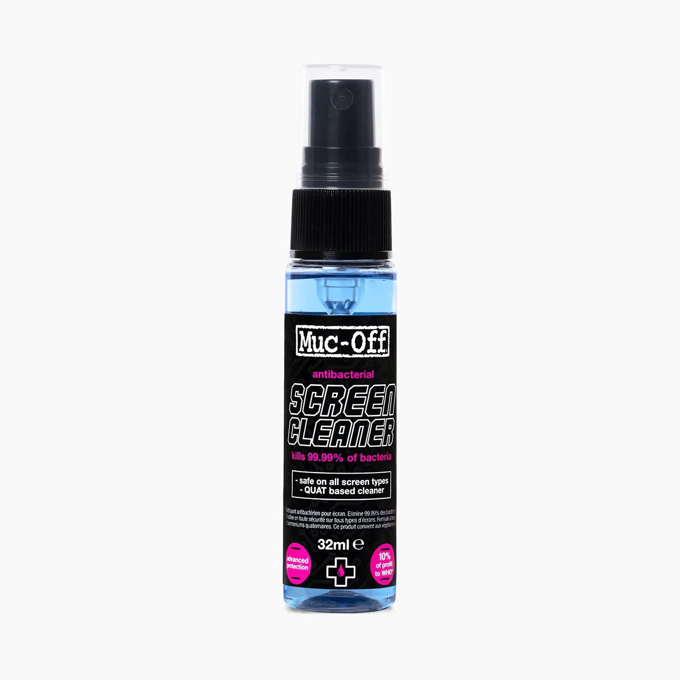 Muc Off Anti Bacterial PH Netural Screen Cleaner - Handy 32ml Travel Bottle
