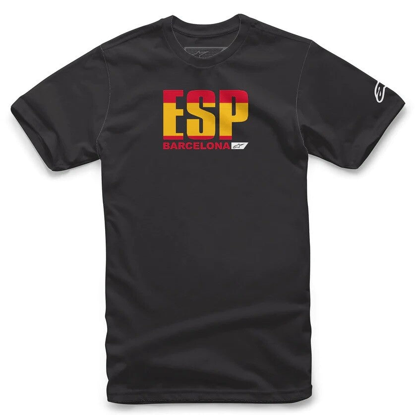 Alpinestars Astars Circuits Casual Tee T-Shirt - Black / Spain Barcelona