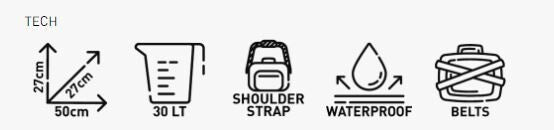 Kappa Motorcycle Universal 30 Litre Stryker Roll Bag / Seat Bag, Black - ST102W