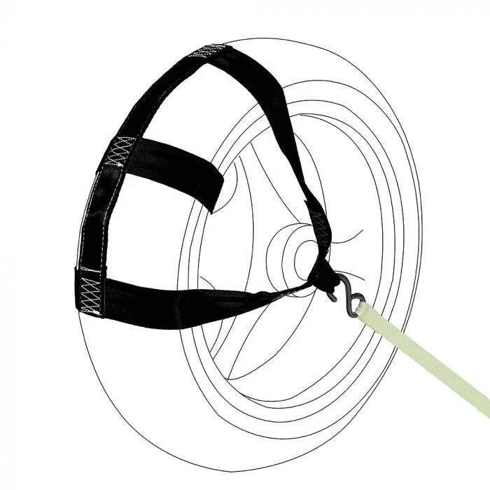 Bike It Tiedown Wheel Brace Motorcycle Trailer Transport Strap Black - TIEBRC02