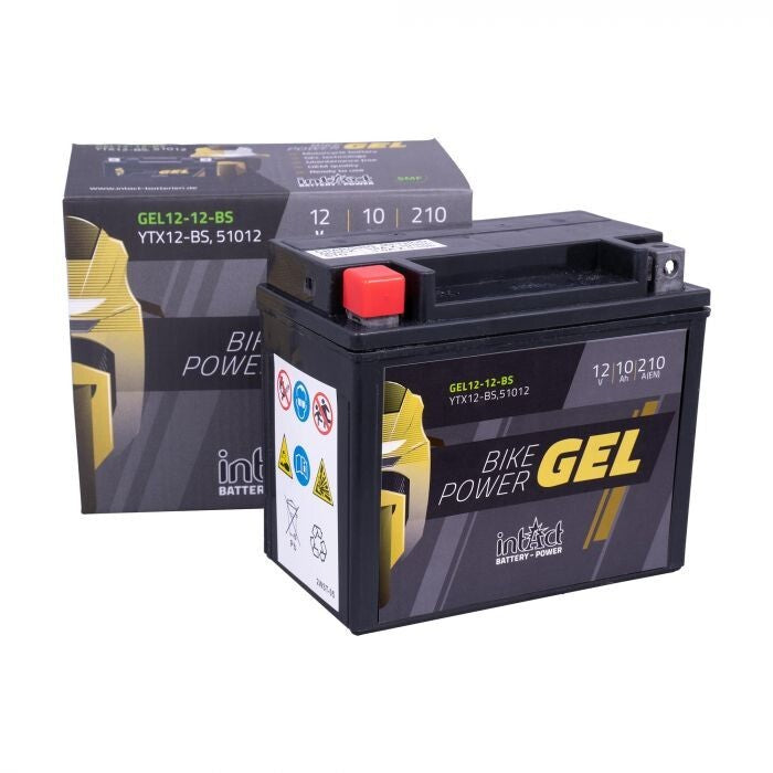 intAct YTX12-BS Gel Bike-Power Motorcycle Motorbike Factory Activated Battery