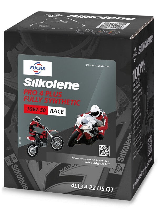 Silkolene Pro 4 Plus 10W-50 Ester Fully Synthetic Race Superbike 4T Engine Oil