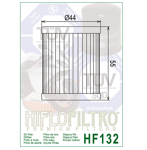 Hiflo Filtro HF132 Motorcycle Motorbike Oil Filter Replaces Suzuki Kawaski Yamah
