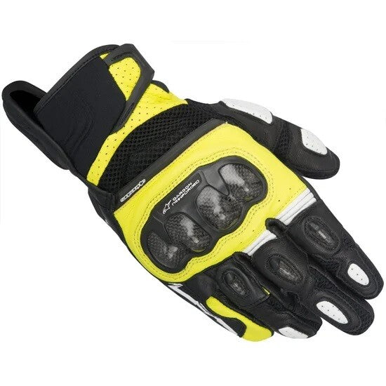 Alpinestars SP X Air Carbon Mesh SummerMotorcycle Motorbike Gloves Black Yellow