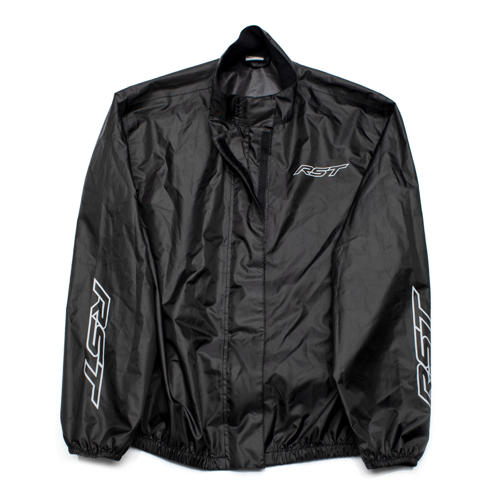 RST Lightweight Waterproof Motorcycle Motorbike Rain Over Jacket Black
