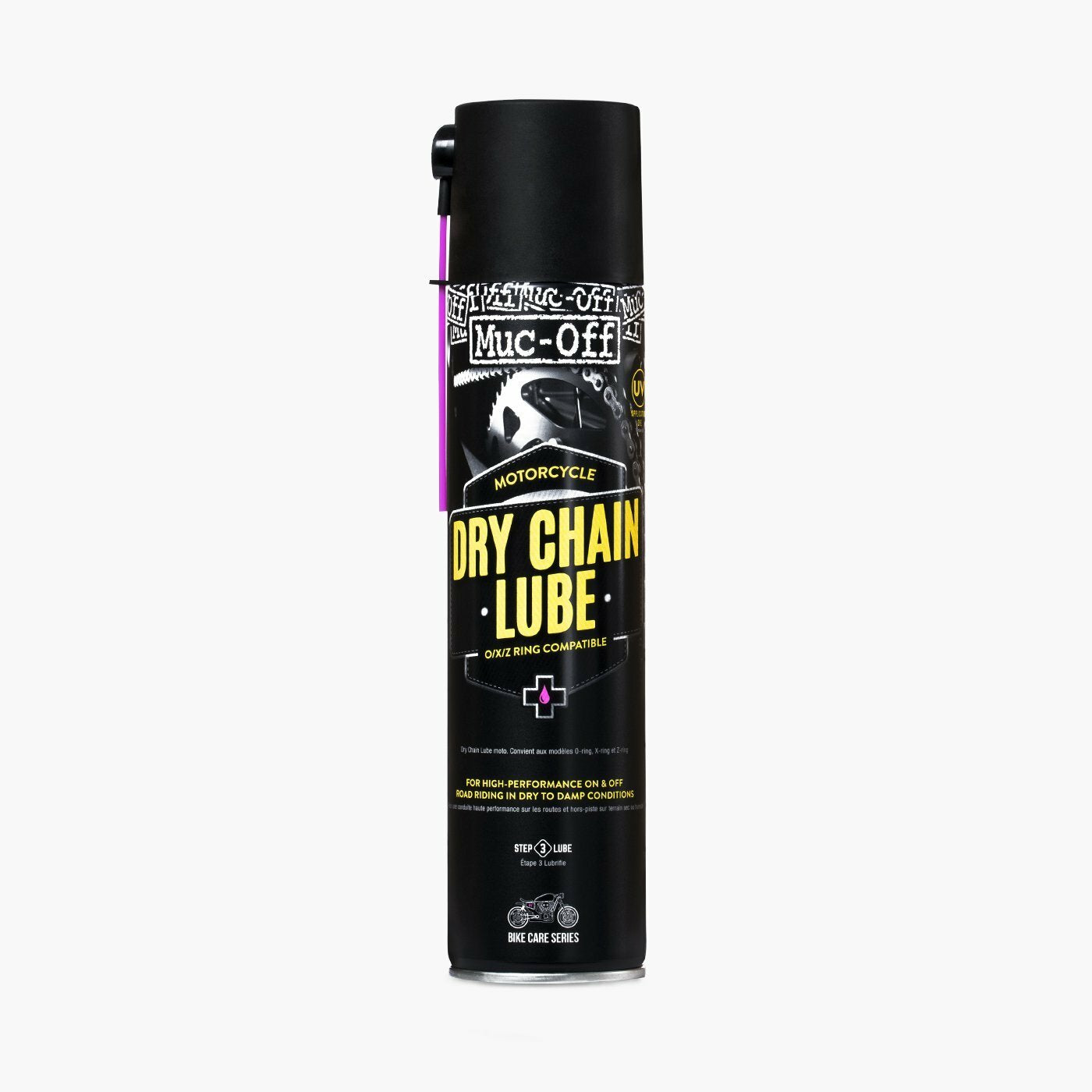 Muc-Off Motorcycle Motorbike Dry PTFE Chain Lube - 400ml O X Z Ring