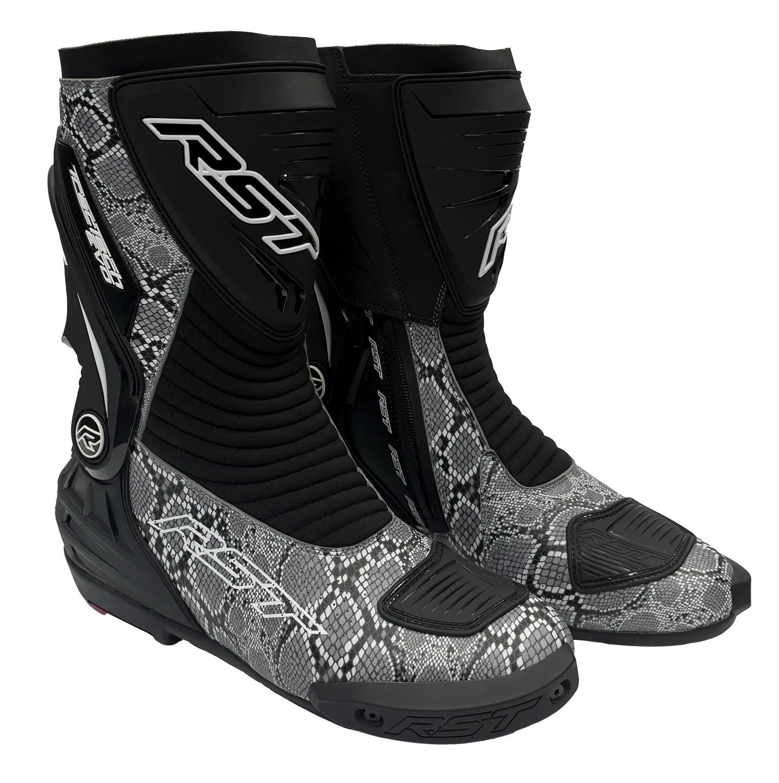 RST Tractech Evo D3O Sports Track CE Motorcycle Motorbike Limited Snakeskin Boot