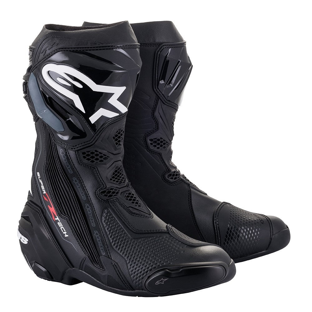 Alpinestars Supertech R Motorcycle Bike Sports Trace Race Boots Stealth Black