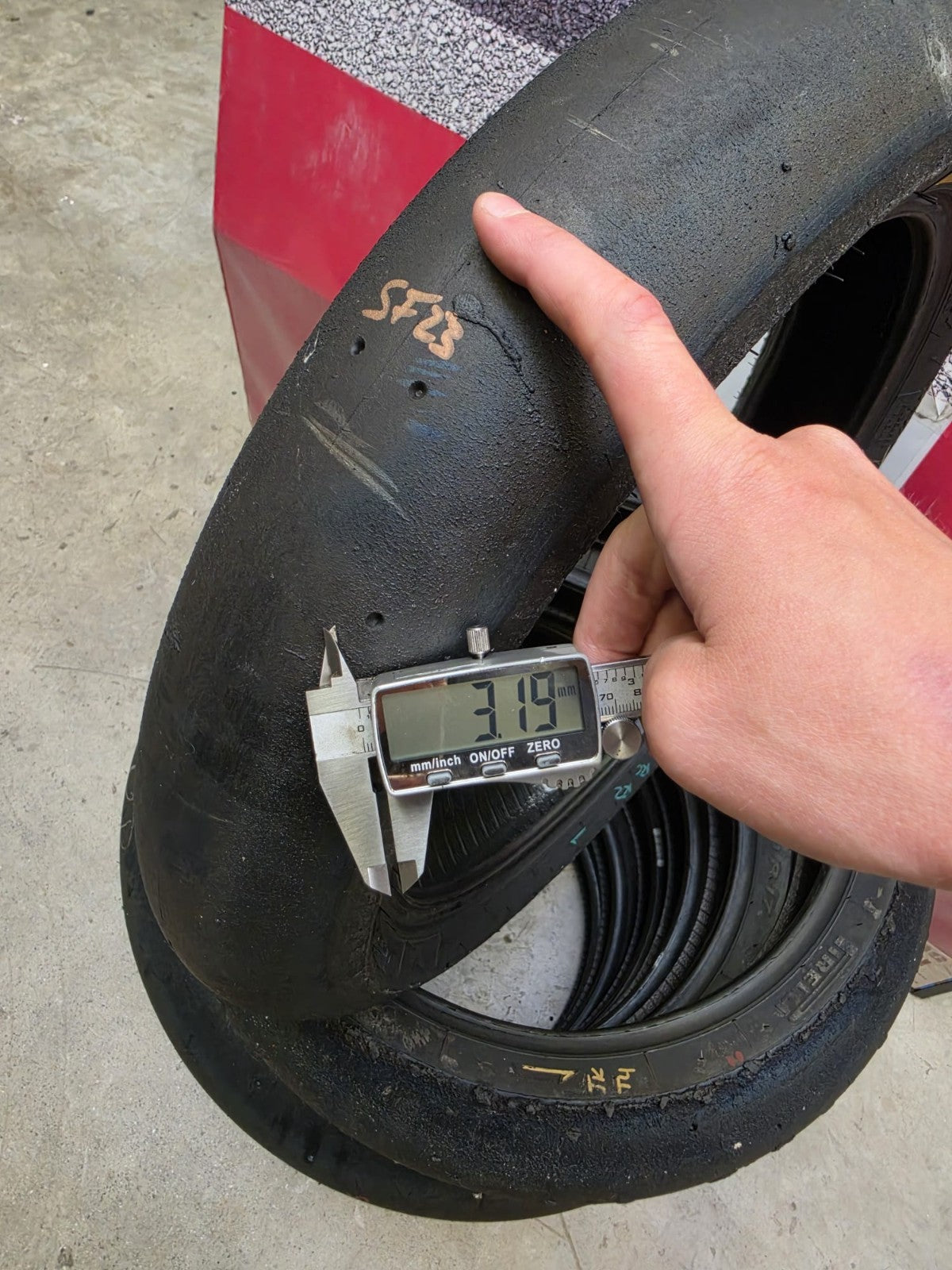 Pirelli Diablo Superbike SC1 125/70-17 Used BSB Scrub Motorcycle Tyre - SF23