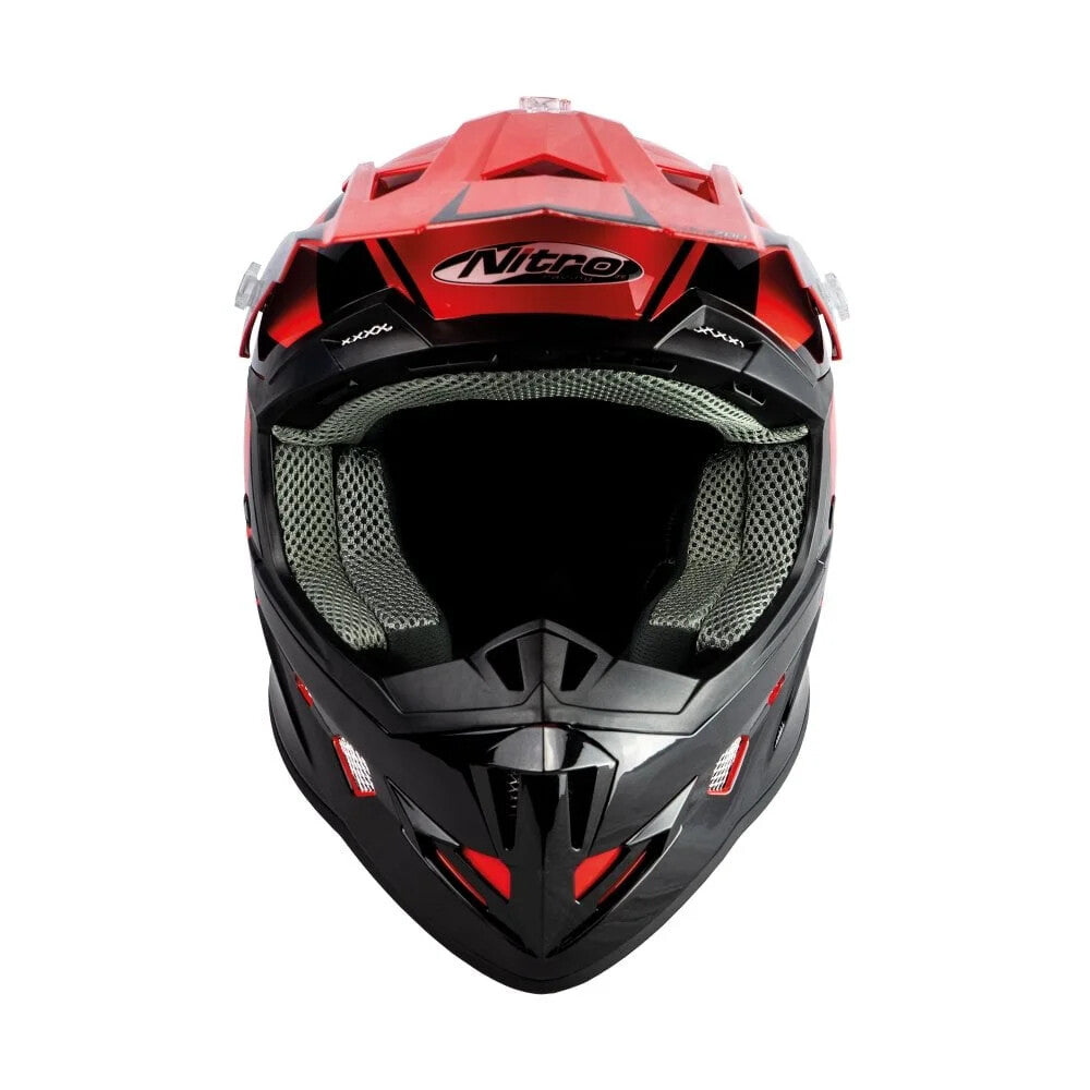 Nitro MX700 Podium MX Motocross Enduro Motorcycle Helmet Holeshot Black Red
