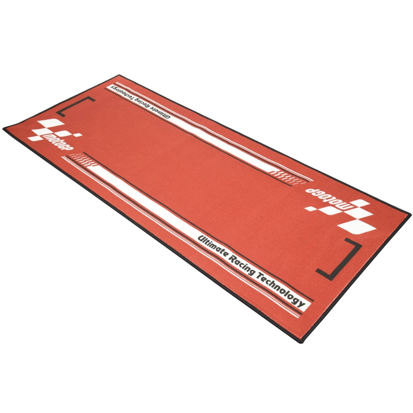 Bike Tek MotoGP Garage Mat Series 4 (Red/White) Motorcycle Garage Mat 190 X 80cm
