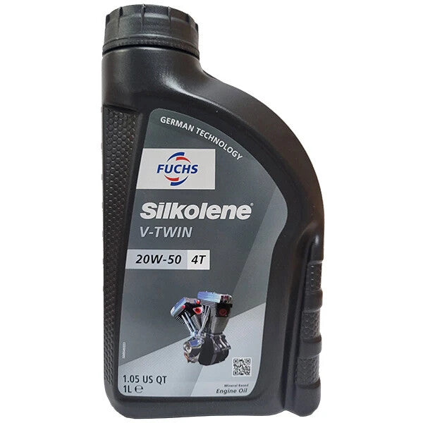 Fuchs Silkolene V-Twin 20W/50 Mineral Motorcycle Motorbike Engine Oil - 1L