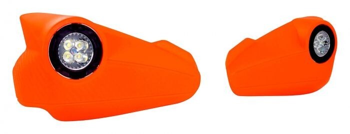 GP-PRO Motorcycle Off-Road ATV Outlook Handguards with Fog Lighting - Orange