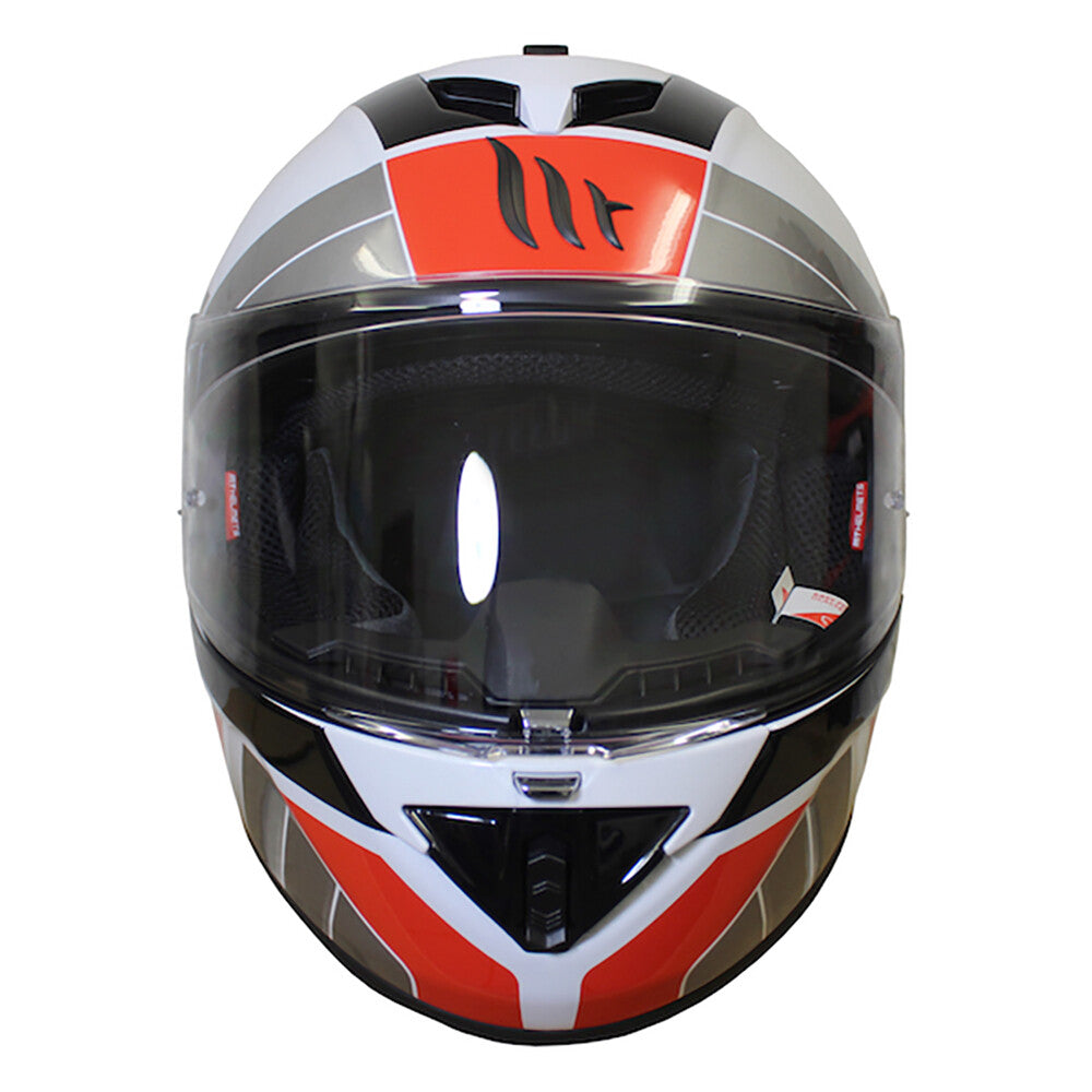 MT Rapide Fiberglass Motorcycle Motorbike Global White & Grey & Red Free Pinlock