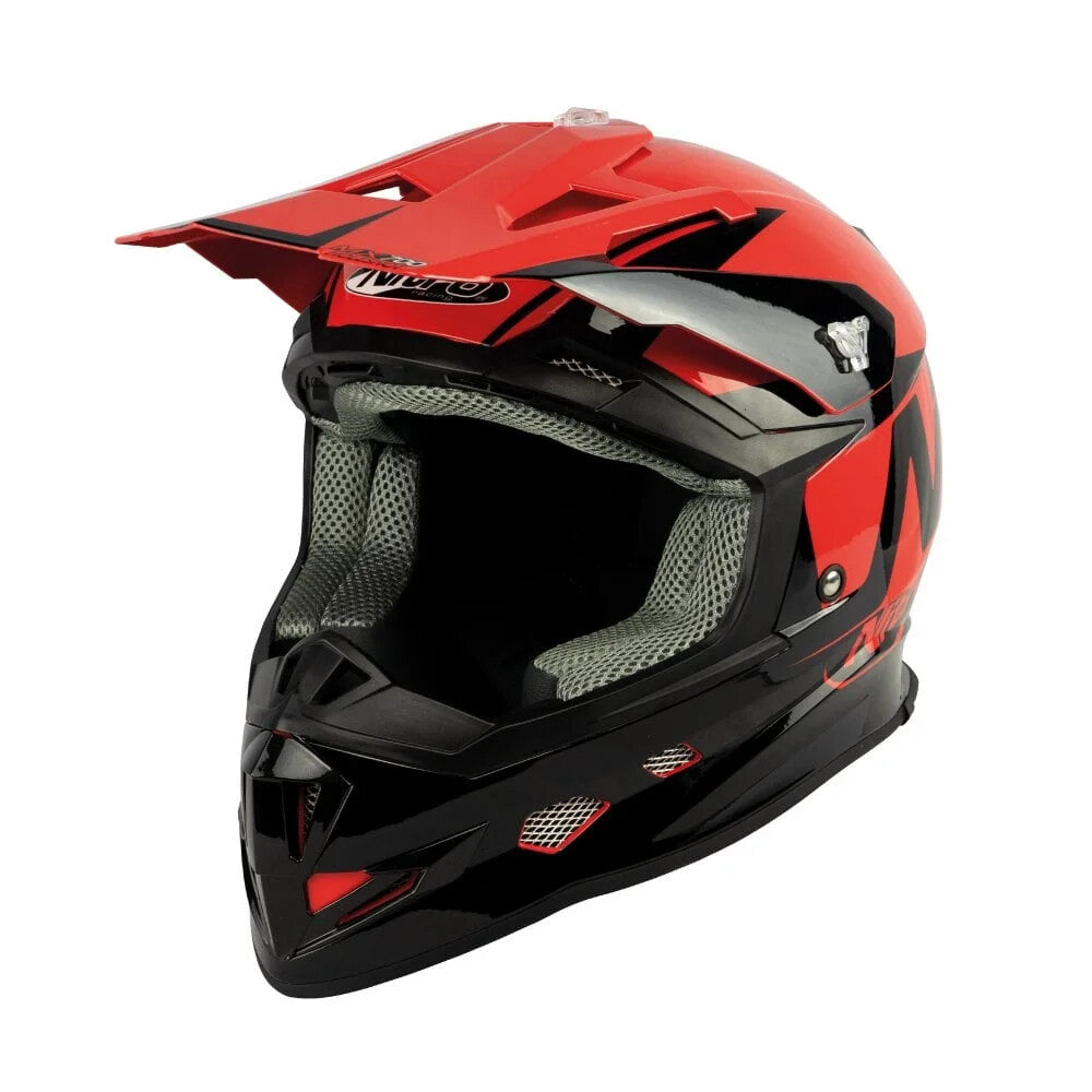 Nitro MX700 Podium MX Motocross Enduro Motorcycle Helmet Holeshot Black Red