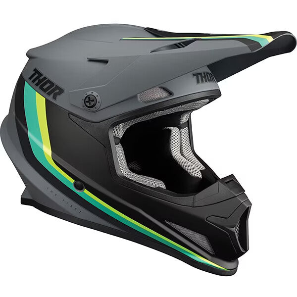 Thor Sector MIPS Off Road MX Enduro ACU Gold Helmet Runner Grey / Teal