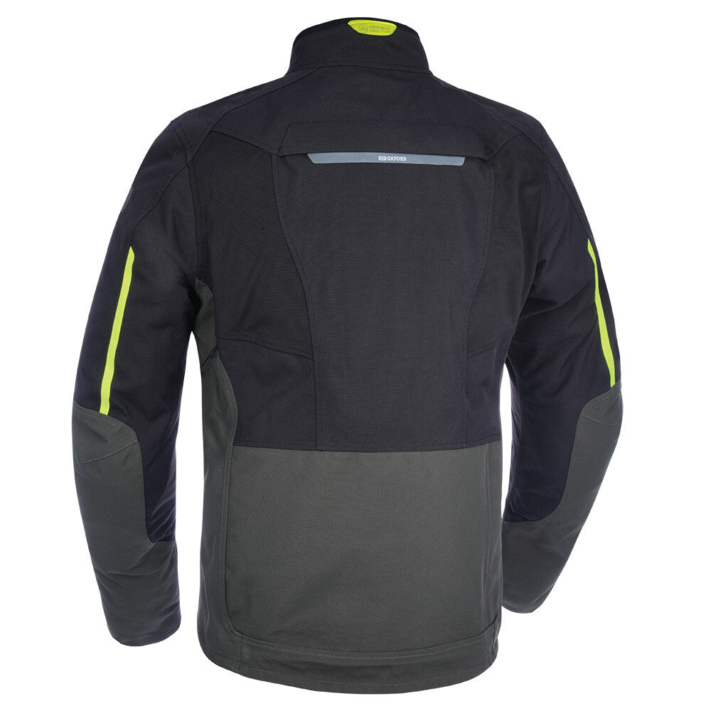 Oxford Hinterland Advanced Laminate Motorcycle Motorbike Jacket Blk/Gry/Fluo