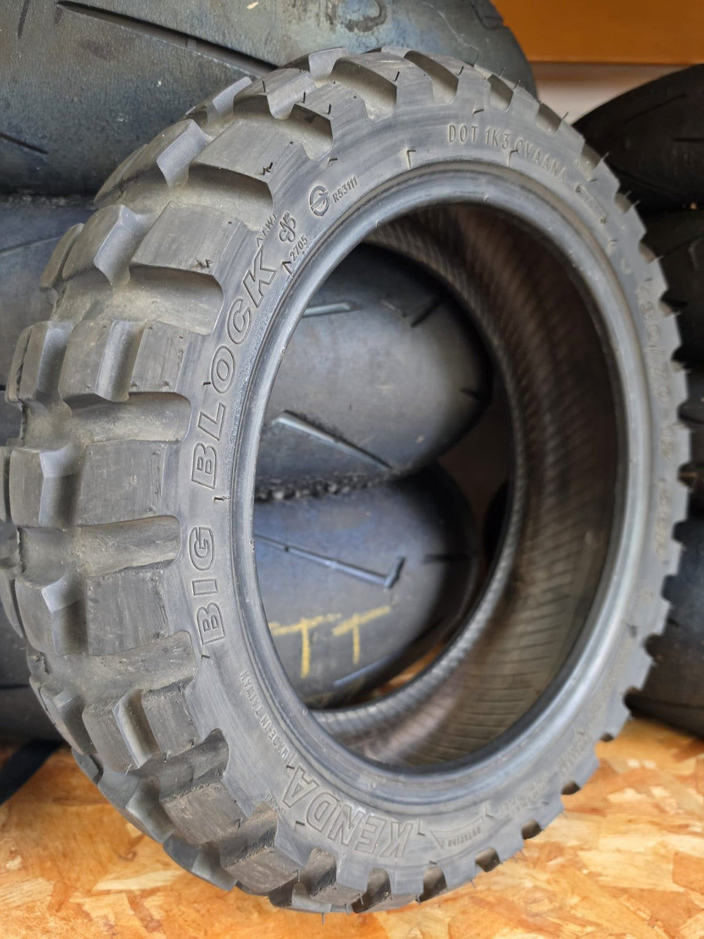 Kenda Big Block 130/70-12 K784 part worn tyre