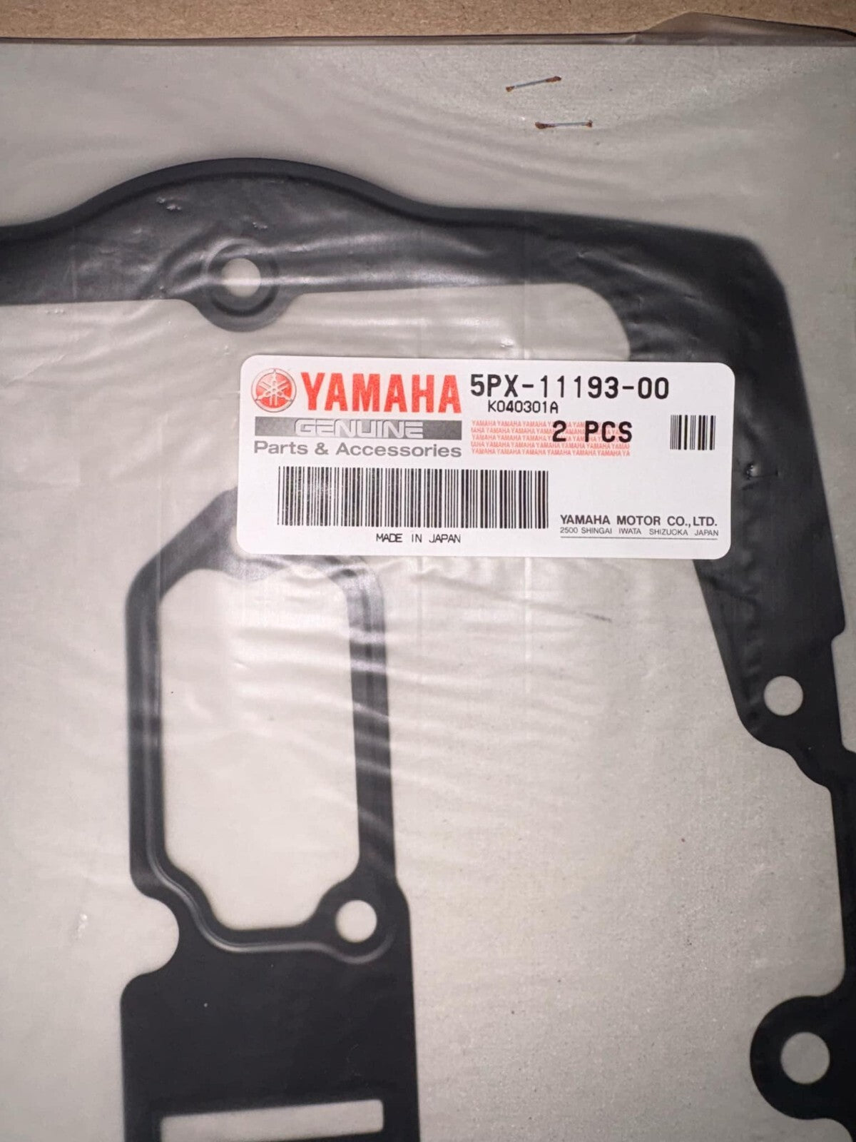 Genuine Yamaha  XV1700 02-09 Cylinder Head 1, Cover Gasket 2 Pack - 5PX-11193-00